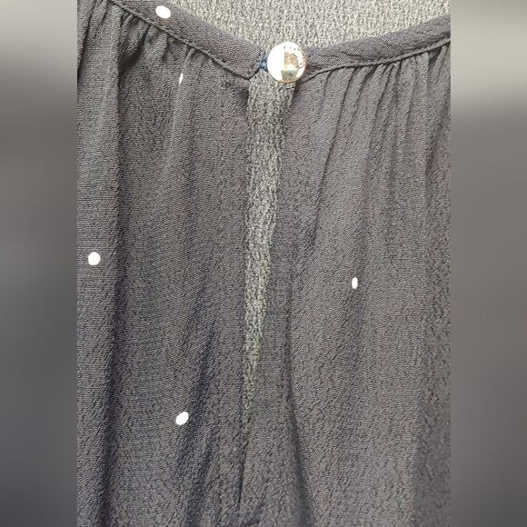 Vince Camuto Soho Pindot Flutter Sleeve Keyhole Blouse Sz 1X - Picture 6 of 11